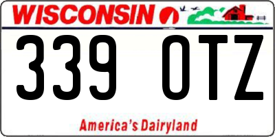 WI license plate 339OTZ
