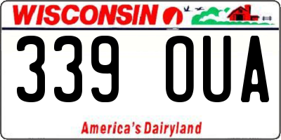 WI license plate 339OUA