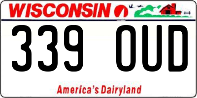 WI license plate 339OUD