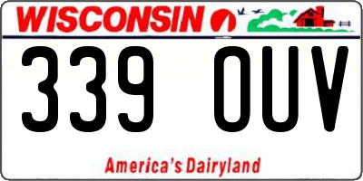 WI license plate 339OUV
