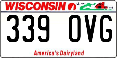 WI license plate 339OVG