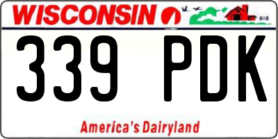 WI license plate 339PDK