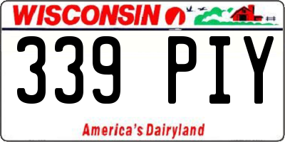 WI license plate 339PIY