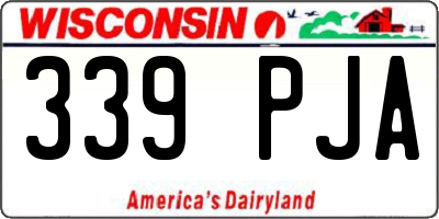 WI license plate 339PJA