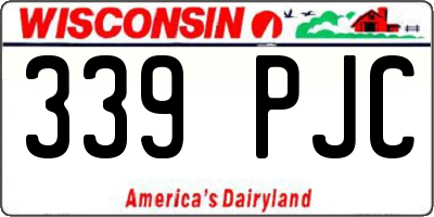 WI license plate 339PJC