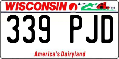 WI license plate 339PJD