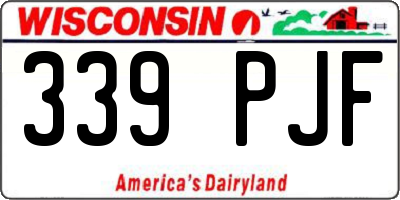 WI license plate 339PJF