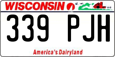 WI license plate 339PJH
