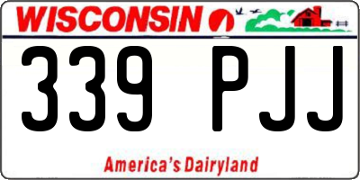 WI license plate 339PJJ
