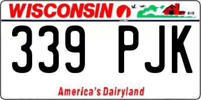 WI license plate 339PJK