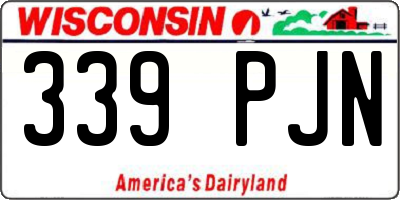 WI license plate 339PJN