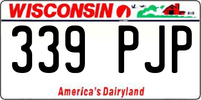 WI license plate 339PJP