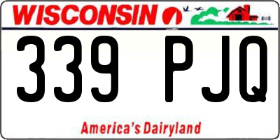 WI license plate 339PJQ