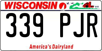 WI license plate 339PJR