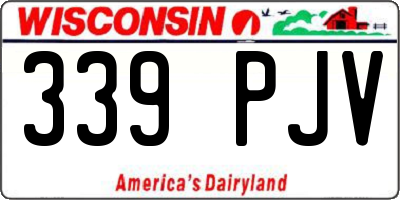 WI license plate 339PJV