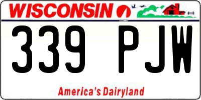 WI license plate 339PJW