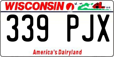 WI license plate 339PJX