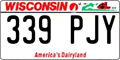 WI license plate 339PJY