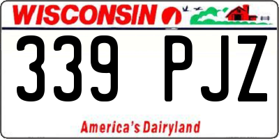 WI license plate 339PJZ