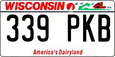 WI license plate 339PKB