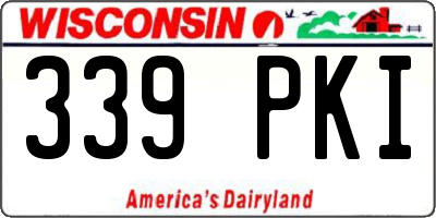 WI license plate 339PKI
