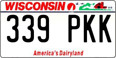 WI license plate 339PKK
