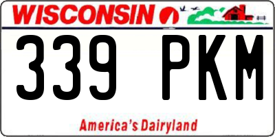 WI license plate 339PKM