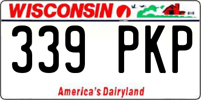 WI license plate 339PKP