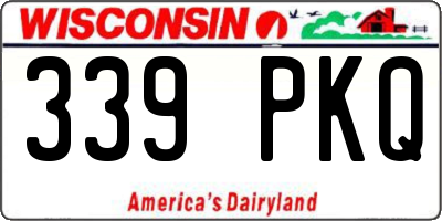 WI license plate 339PKQ