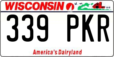 WI license plate 339PKR