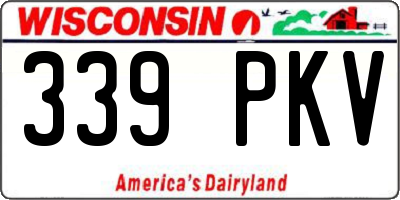 WI license plate 339PKV