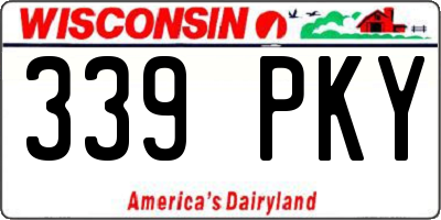 WI license plate 339PKY