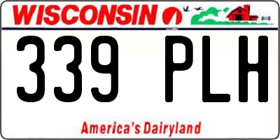 WI license plate 339PLH