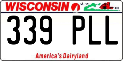 WI license plate 339PLL