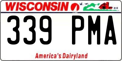 WI license plate 339PMA