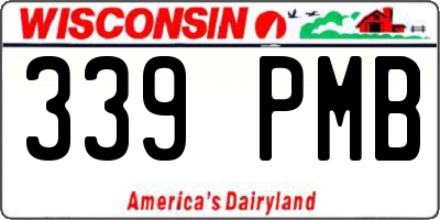 WI license plate 339PMB