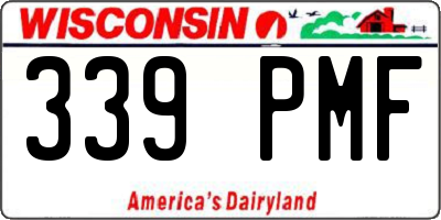 WI license plate 339PMF