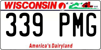 WI license plate 339PMG