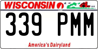 WI license plate 339PMM