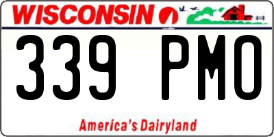 WI license plate 339PMO