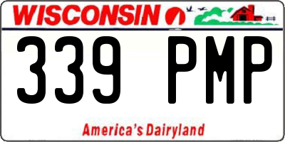 WI license plate 339PMP