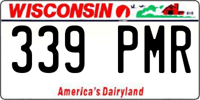 WI license plate 339PMR