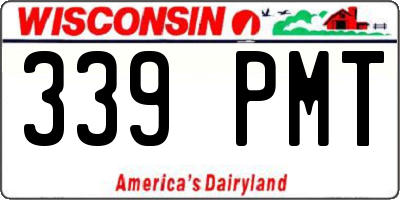 WI license plate 339PMT