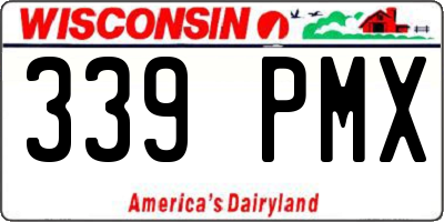 WI license plate 339PMX