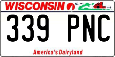 WI license plate 339PNC