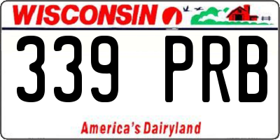 WI license plate 339PRB