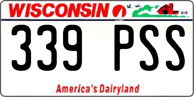 WI license plate 339PSS