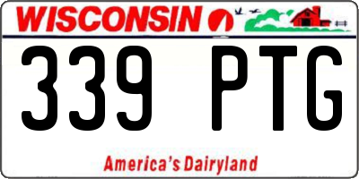 WI license plate 339PTG