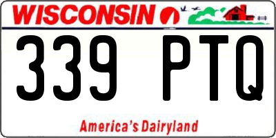WI license plate 339PTQ