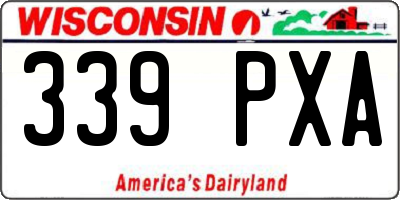 WI license plate 339PXA